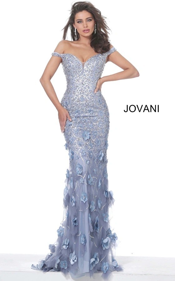 Jovani 03191 Off-the-Shoulder Evening Dress