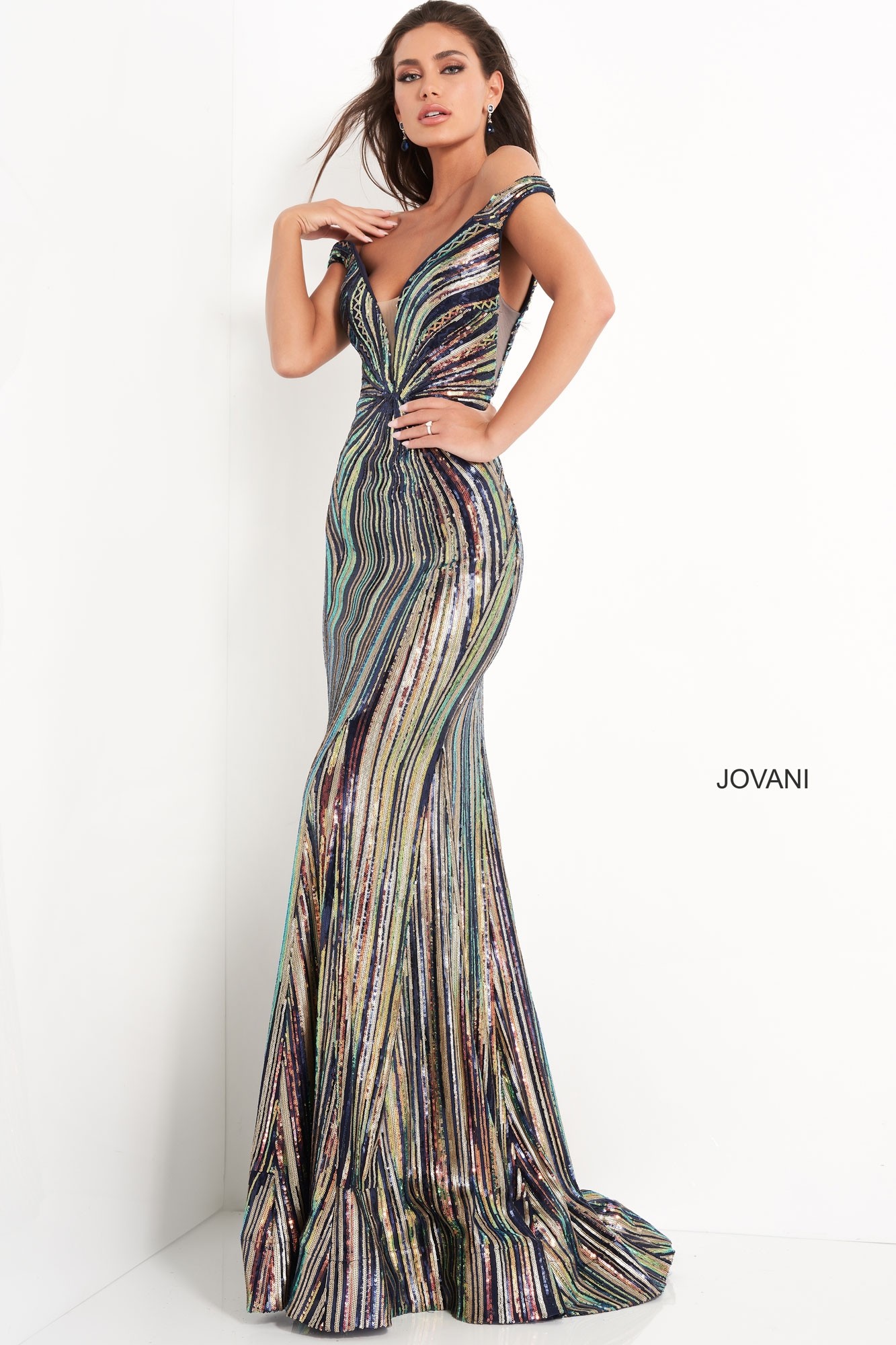 Jovani 04809 Off-the-Shoulder Prom Dress