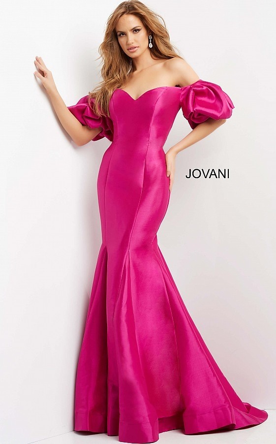 Jovani 09031 Off the Shoulder Sweetheart Neck Evening Dress