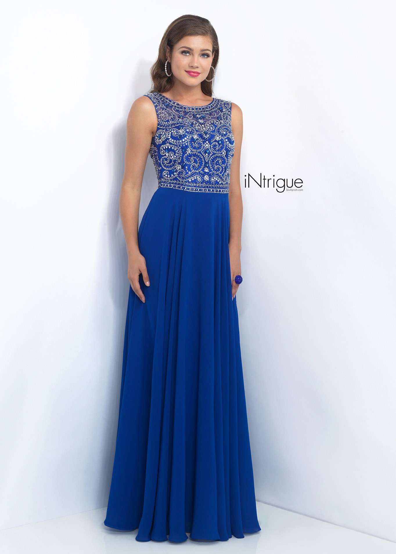 Intrigue 152 Unique Fully Beaded Bodice Prom Dress