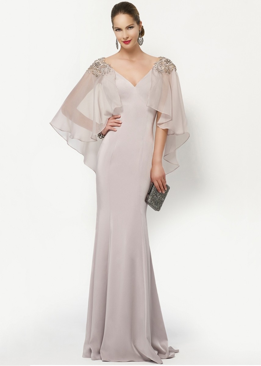 Alyce 27170 Glamorous Evening Gown with Sheer Cape