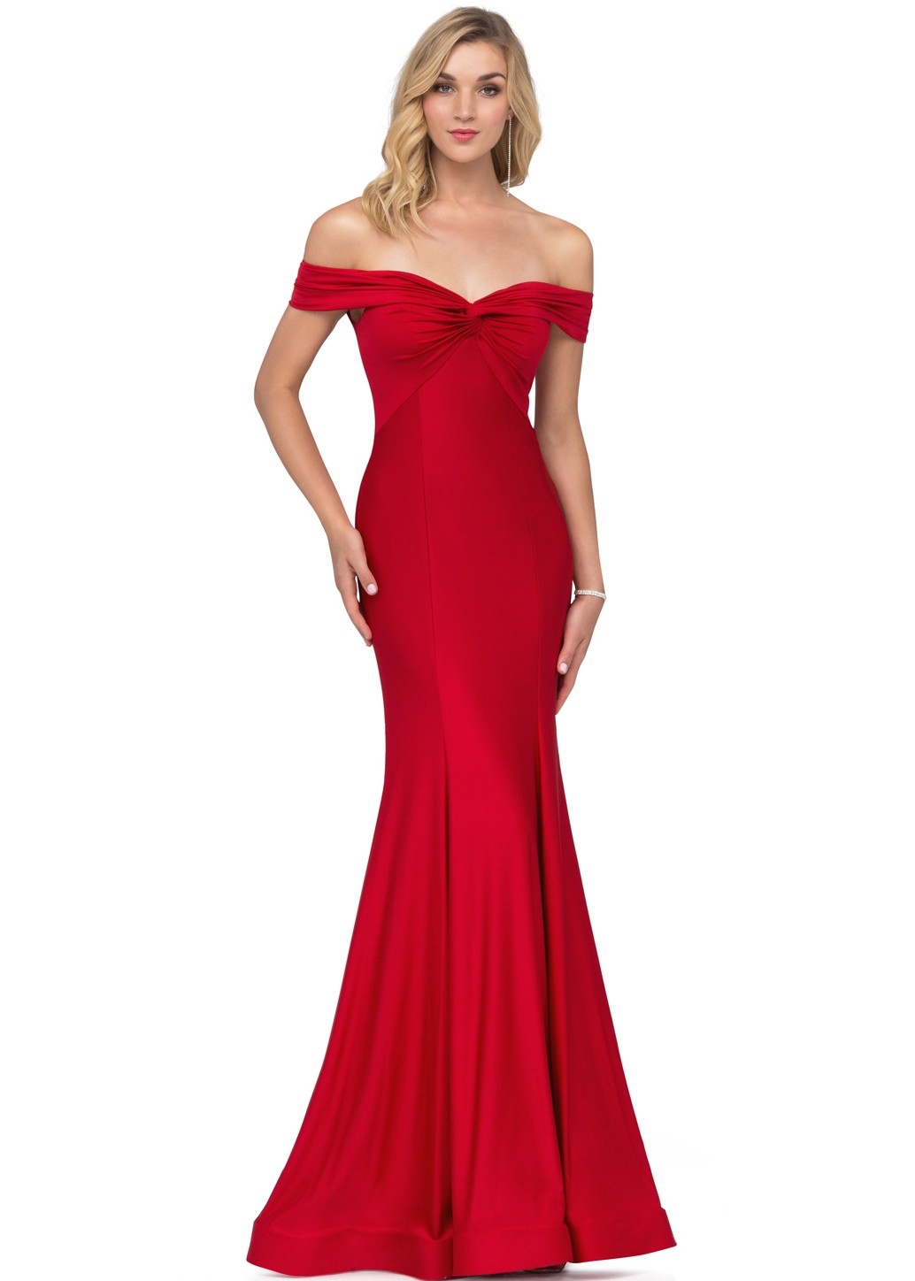 Lucci Lu 28032 Off the Shoulder Evening Gown