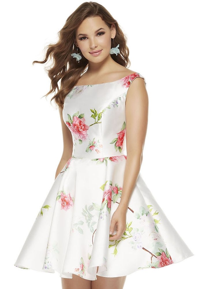 Alyce 3921 Floral Print Party Dress