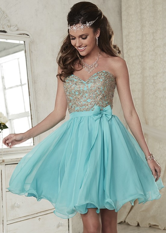 Damas 52386 Strapless Sweetheart Party Dress with Corset