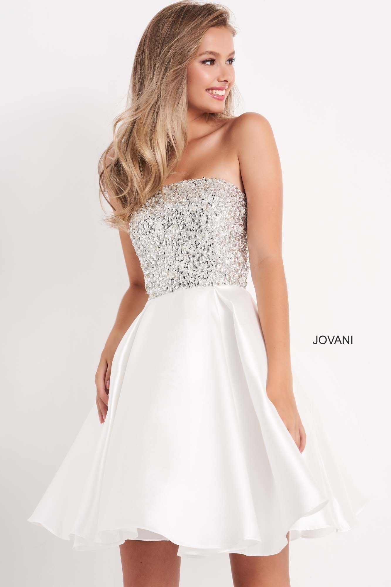Jovani K00722 Fit and Flare Strapless Girls Dress