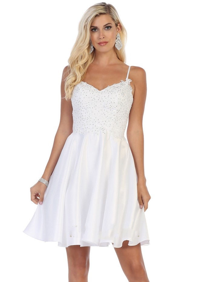 Jeweled Lace Party Dress | May Queen MQ1652 | RissyRoos.com