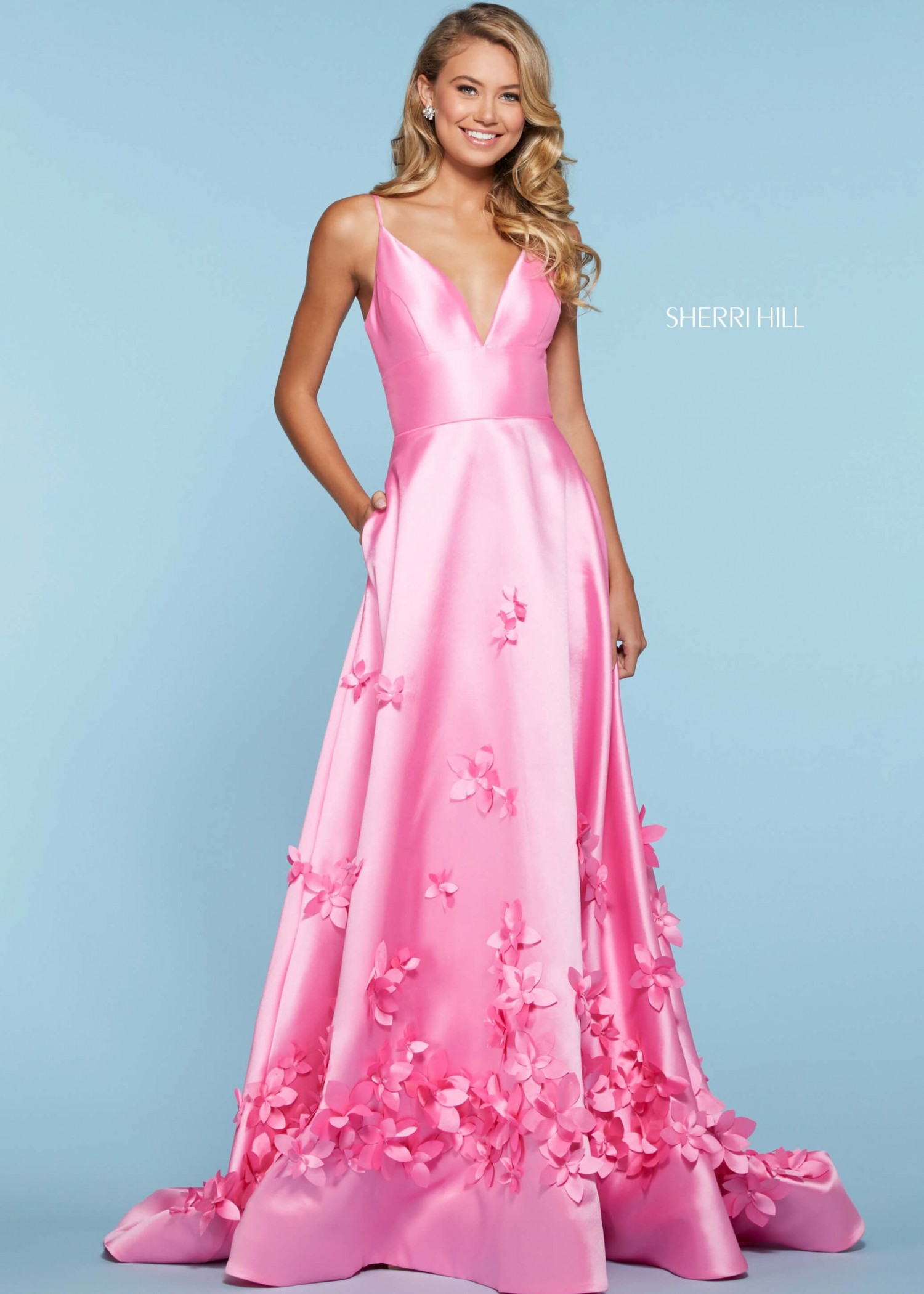 Sherri Hill 53337 3D Floral Ball Gown