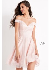 JVN by Jovani JVN04639 Glitter Off the Shoulder Dress