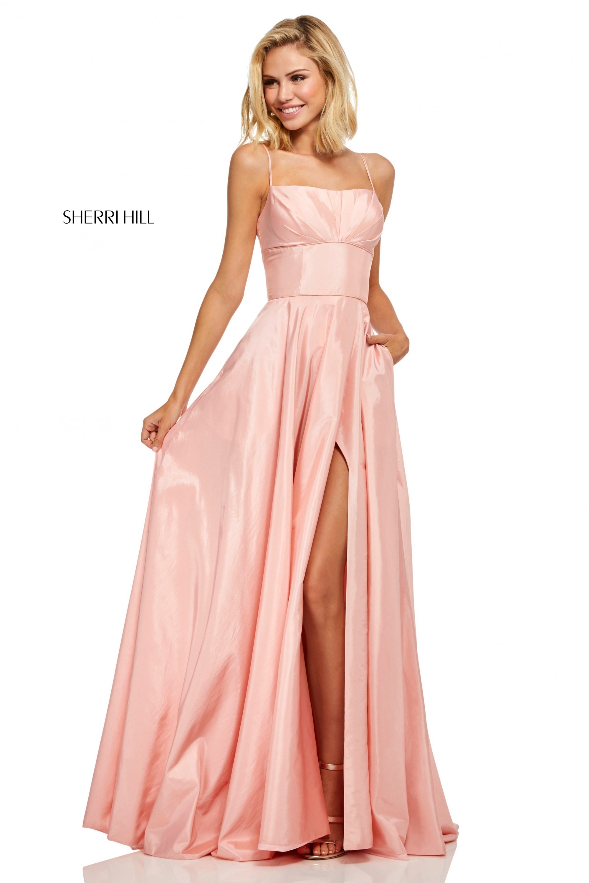 Sherri Hill 52602 A-Line Taffeta Evening Dress | RissyRoos.com