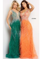 Jovani 03023 Feather Prom Dress
