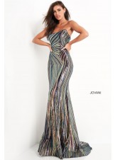 Jovani 04810 Strapless Sequin Prom Dress