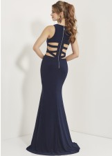Studio 17 12740 High Neck Jersey Gown with Cutouts
