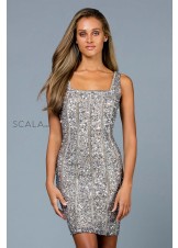 Scala 60182 Short Beaded Dress
