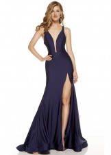 Alyce 60769 Jersey Gown with Slit
