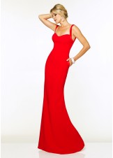Paparazzi by Mori Lee 97099 Fitted Satin Crepe Gown 