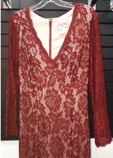 JVN by Jovani JVN55158 Extraordinary Long Sleeve Lace Gown