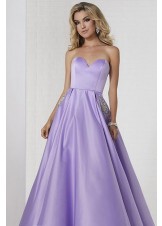 Tiffany Exclusive 46120 Satin Gown with Jeweled Pockets