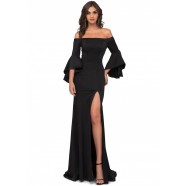 Cecilia Couture 1426 Black Bell Sleeve Gown Size 26
