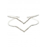 Rhinestone V Cut Bridal Cuff Bracelet