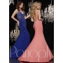 Blue, Coral Panoply 14722 Sparkling Matte Jersey Prom Dress for $380.00
