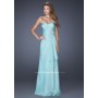 Green La Femme 20479 Strapless Lace Adorned Chiffon Gown for $398.00