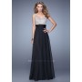 La Femme 21505 Flirty Chiffon Dress Black