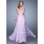 La Femme 21505 Flirty Chiffon Dress Violet