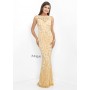 Champagne, Nude Intrigue 41 Elegant Beaded Open Back Prom Dress for $319.00