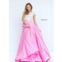 Blue, Ivory, Nude, Pink Sherri Hill 50843 Lace Cap Sleeve Open Back Ball Gown for $650.00