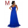 Blue, Nude Mac Duggal 65053F Jeweled Floor Length Plus Size Gown for $398.00