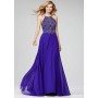 Purple Jovani Beaded Halter Evening Dress for $550.00