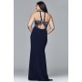 Blue Faviana 9394 Stretch Jersey Long Plus Size Dress for $418.00