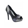 Black, Gray, Silver Krissy by Touch Ups Peep Toe Shoes for $60.00