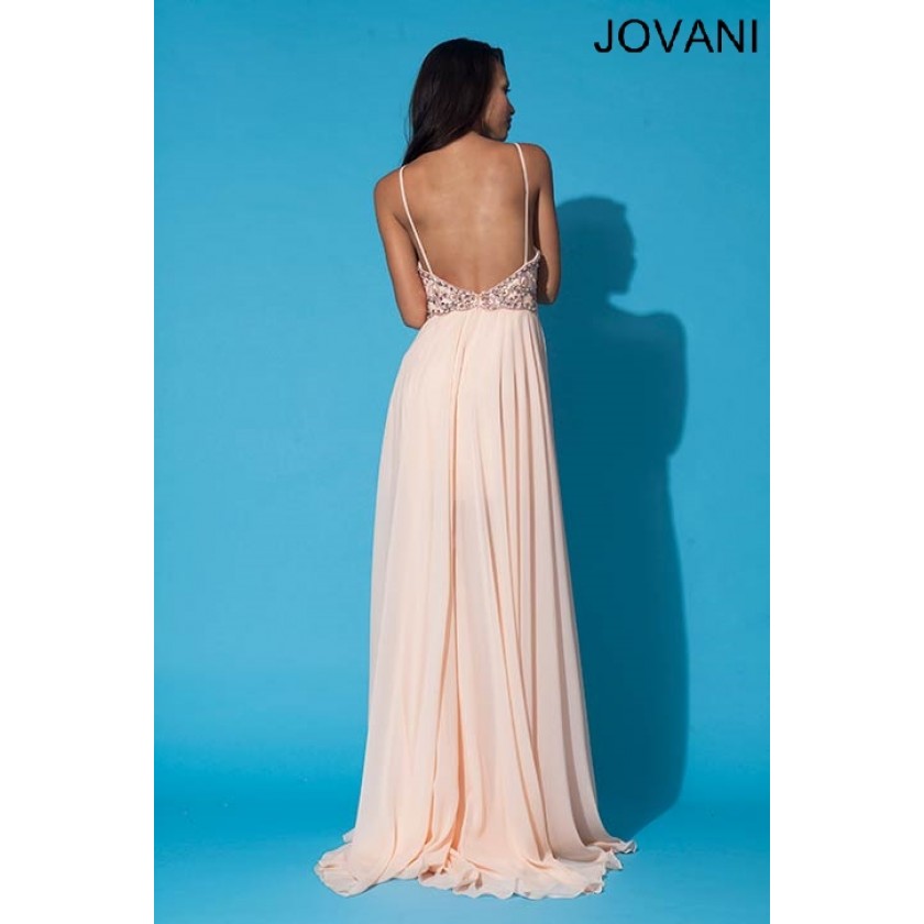 Purple Jovani Beaded Halter Evening Dress for $550.00
