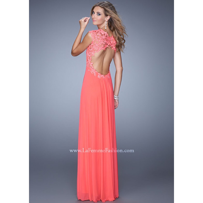 Coral, Orange La Femme 20844 Sweetheart Prom Dress for $398.00