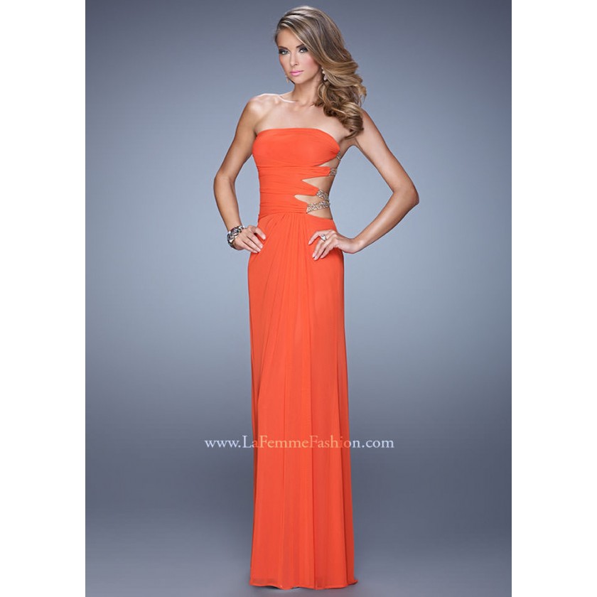 Gray La Femme 21197 Strapless Jersey Gown for $298.00