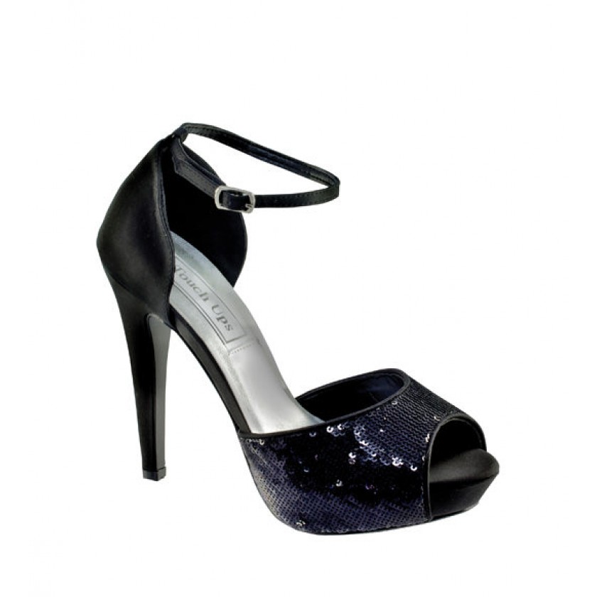 Black Debbie by Touch Ups Open Toe Shoes for $66.00