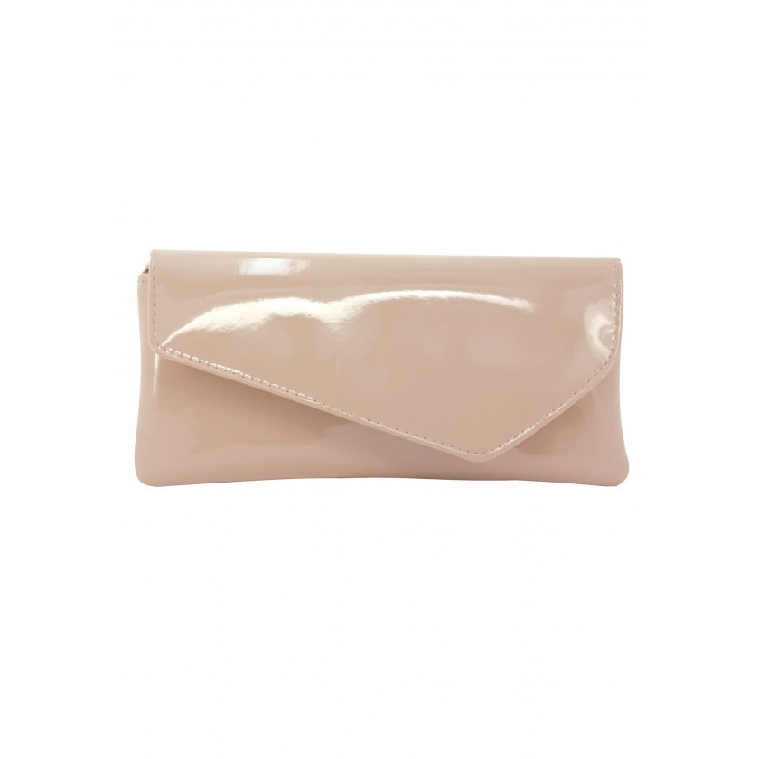 Nude Nude Patent Clutch - Marcy by Touch Ups for $30.00