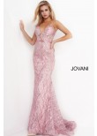 Jovani 02245 Pink Beaded Prom Dress