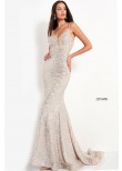 Jovani 05805 Silver Sequin Prom Dress