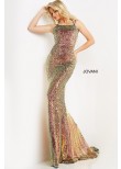 Jovani 08472 Orange Sequin Prom Dress