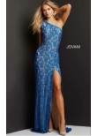 Jovani 08515 Lace One Shoulder Prom Dress