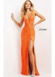 Jovani 08674 Beaded Stretch Lace Prom Dress