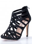 Your Party Shoes Pandora Black Jeweled Heels