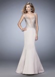 La Femme 22365 Glamorous Deep Plunging Fit & Flare Gown