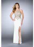 Gigi 23852 Glam Jeweled Illusion Jersey Gown