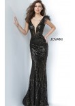 Jovani 3180 Sequin Feather Embellished Prom Dress
