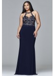 Faviana 9394 Stretch Jersey Long Plus Size Dress