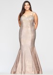 Faviana 9491 Copper Glitter Plus Size Mermaid Dress