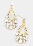 Gold Austrian Crystal Bubble Earrings